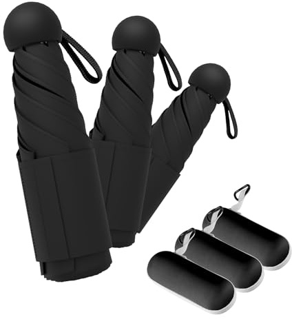 LILAC Travel Mini Umbrella with UPF 50+ Cooling UV Rain Protection, Compact Small & Lightweight Pocket-Sized Folding Umbrellas with Case for Purse & Backpack, Thoughtful Gift Women Men & Kids