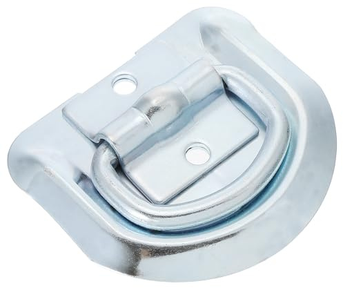 SHINEOFI Anello di Ancoraggio a d in Acciaio Inox per Montaggio a Pavimento Gancio di Ancoraggio Stabile per Camion e Rimorchi Punto di Fissaggio Sicuro per Carichi Catene e Cavi