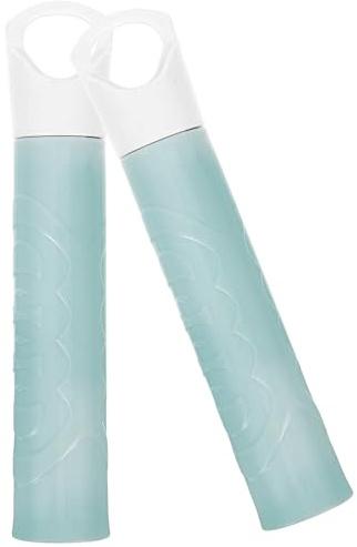 SHINEOFI Empuñadura para Mango de Escoba 22Mm Color Azul Claro 2 Piezas Accesorio de Repuesto para Limpieza del Hogar Funda para Mango de Fregona Tapa del Extremo Agarre Cómodo y