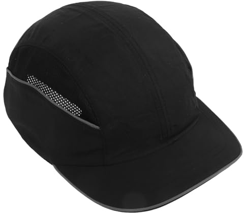 OHPHCALL Cappello da Baseball Antistatico Ignifugo con Inserto Traspirante Antiurto per Protezione Testa in Cantiere e Lavori Industriali, Berretto Sicurezza Nero con Visiera Lunga