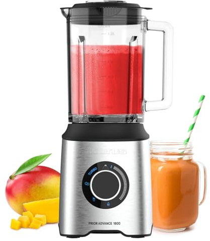 Taurus - blender 1800 W | 2 L | 4 fonctions tactiles (Turbo, Glace pilée, Smoothie, Autonettoyage) | lames inox 6 lames démontables | variateur de vitesses | compatible lave-vaisselle