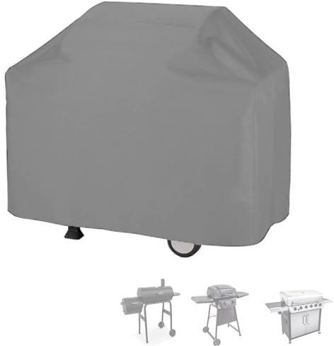 Grillabdeckung Wetterfest Wasserdicht, 420D Grillabdeckung Reißfest, Abdeckhaube Für Gasgrill Outdoor, Schutzhülle Für Balkon Und Garten (170 * 61 * 117cm,Grau)
