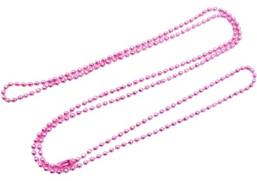 Catenella in Metallo da Appendere 10 pz 1.5 2.0 .4mm Lunghezza 65 cm Perline Sfera Collana di Connettore for Pendenti E Ciondoli Vassoio Base chain per Creare Portachiavi Collane(Rose Red,2.0 mm)