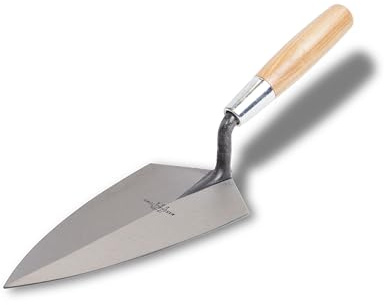 MARSHALLTOWN Brick Trowels, Philadelphia Style, 9 1/2 x 4 3/4 Inch, Wooden Handle, Brickwork, Blockwork, Stonework, Masonry, Made in USA, 19 9.5