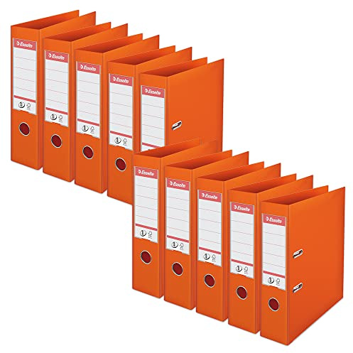 Leitz Esselte A4 75 mm kraftspak bågfil – orange (paket med 10), 811340