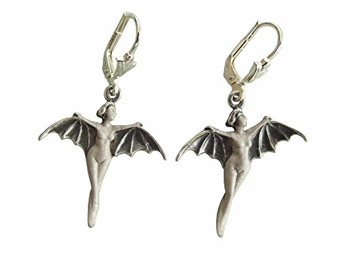 Ohrringe Ohrhänger Fledermäuse 925 Silber Jugendstil