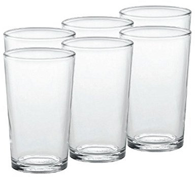 Duralex Unie Half Pint Tumblers CE 10oz / 280ml - Pack of 6-28cl CE Glasses, Toughened Glasses
