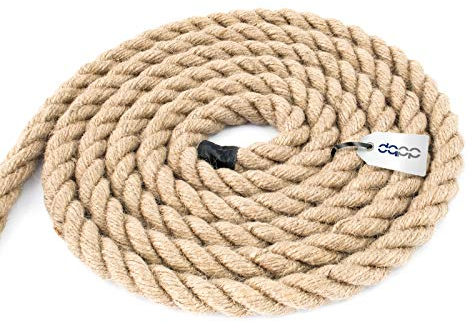 DQ-PP Cuerda DE Yute | Longitud 10m | Grosor 16mm | Cuerda de Fibra 100% Natural Marrón | Cuerdas Decorativas | Macramé | Accesorios de Jardin