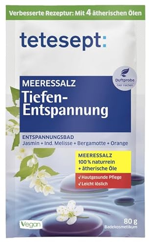 tetesept Meeressalz Tiefen-Entspannung Badezusatz, 80 g Badezusatz