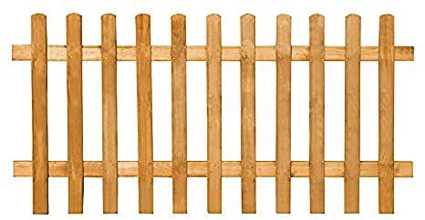Forest Garden 6ft x 3ft (1.83m x 0.9m) Pale Picket Fence Panel - Pack of 3