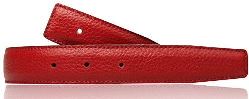 Hochwertiger Wendegürtel in der Farbe Rot Echtleder für Herren & Damen in der Breite 31mm 100 cm