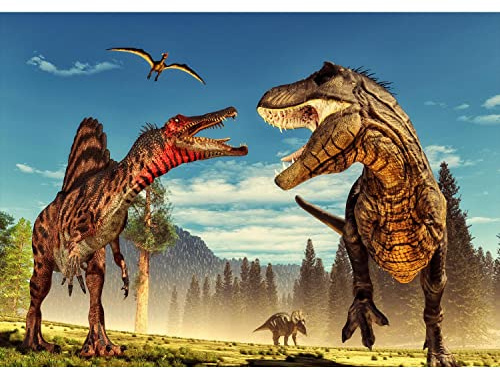 Runa Art Fototapete Kinderzimmer Dinosaurier Modern Vlies Wohnzimmer Schlafzimmer - Made in Germany - 308 x 220 cm Bunt 9481010a