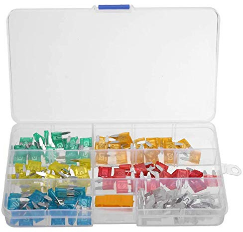 DollaTek 120pcs Mini Blade Sicherungskasten Sortiment Set Kfz-LKW-Sicherungen Halter Kit