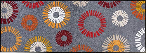 Erwin Müller Fußmatte Konz, Schmutzfangmatte, Sauberlaufmatte terra/grau Größe 60x180 cm - rutschfest, langlebig, pflegeleicht, für Fußbodenheizung geeignet