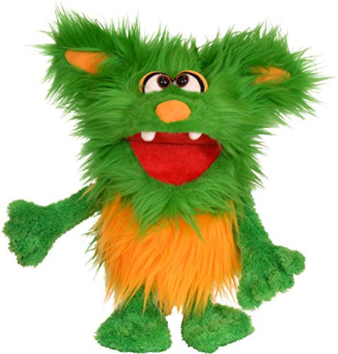Living Puppets Monster to go! Handpuppe Schotter für Erwachsene und Kinder geeignet, Größe: 20 cm, Handwäsche, W847, grün