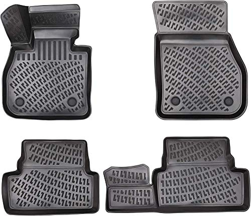 ELMASLINE 3D Gummimatten Set für Citroen C3 II 2009-2016 | Fußmatten mit extra hohem Rand - Zubehör