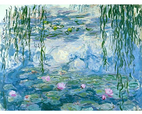 YSCOLOR Diamant Painting Claude Monet Seerosen Stickerei Mosaik Muster Wandkunst Diamant Malerei für Wohnzimmer Home Wandkunst 30X40cm