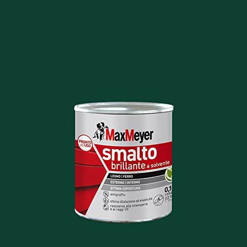 MAXMEYER Smalto a solvente per ferro e legno brillante MUSCHIO R6005 0,125 L