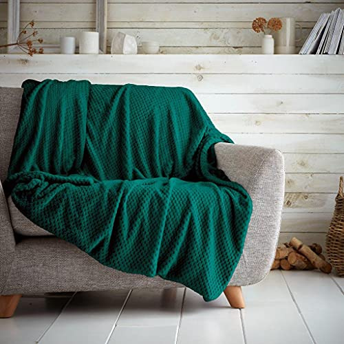 GC GAVENO CAVAILIA Weicher Überwurf, Flauschige Decken für Sofas oder Sofas, Thermo-Überwurf, warm, gemütlich, grün, 150 x 200 cm, 727415