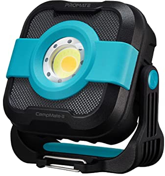 Promate, Linterna LED Camping 1200 Lumen, Power Bank 9000mAh, USB-C reversible, 5 Modos de Luz, Luz Emergencia, Resistentencia al Agua IP65, Base Magnética y Asa Flexible, CampMate-3