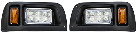 Shu-Ran LED Golf Cart Headlights Compatible with Club Car DS 1993-up, Street Legal Light for Gas & Electric for Club Car DS Golf Carts Modify OEM 12V Passenger and Driver Side Replace Halogen