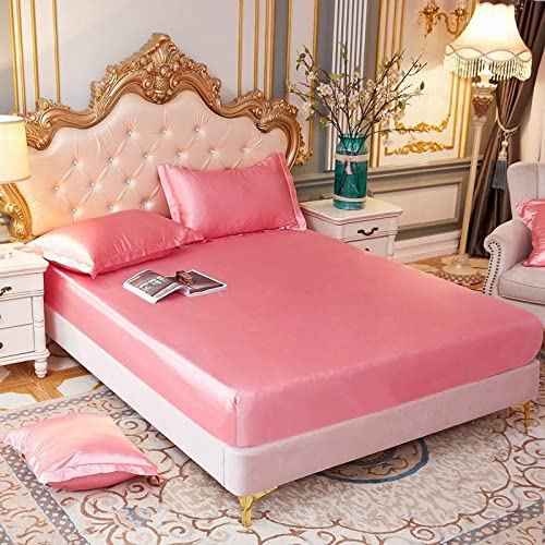 JIANINGHOME Satin Spannbettlaken 120x200,Spannbetttuch, King Size, Matratzenbezug, weich und gemütlich, hochwertige gebürstete Mikrofaser