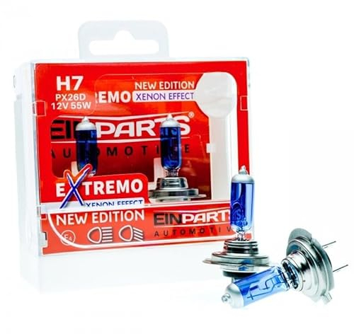 EINPARTS H7 Glühlampe Fernscheinwerfer 55W 6000K Fernlicht Halogen Birne EPB69