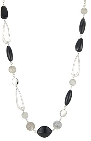 FULU AUTUMN Lange Perlenkette Damen Boho Lange Stein Kette Statement Schmuck Beste Freundin Geschenke