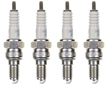 4x Zündkerze CR9EH-9 passend für Honda CB CBF CBR 600 650 Hornet Daelim S3 S300 Roadwin Daystar – kompatibel mit IUH27 U27FER-9