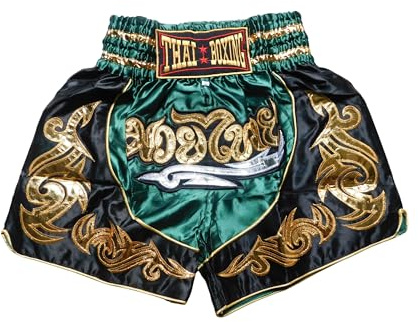 Generic Muay thailändska korta cargobyxor herr unisex - vuxen, Grön, M