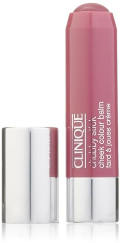 Clinique Chubby Cream Blush Stick Balsamo colorato per guance, fard per guance, lunga durata e costruibile, crea un bagliore dall'aspetto sano, perfetto per viaggi, peonia rimpolpata, 1 pezzo