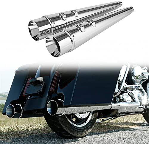 WRIDEX Zubehör 4 Megaphone Slip-On Schalldämpfer Auspuff Für Harley Bagger Touring Electra Glide Road King 1995–2016 Motorradteile