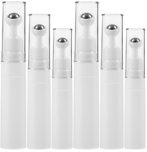 minkissy Eye Cream Roller Bottle Refillable Eye Serum Roller Applicators Empty Ball Bottles for Travel Massage around Delicate Skin 5ml 10ml 15ml 2 pack