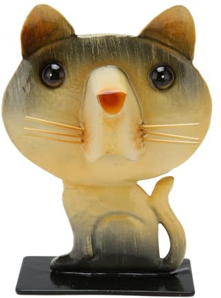 Aladeno Cartoon-Katzen-Brillenständer, niedlicher Cartoon-Tier-Brillenhalter, innovativer, handgefertigter Brillen-Display-Halter, Metall-Brillen-Display-Ständer für Zuhause,