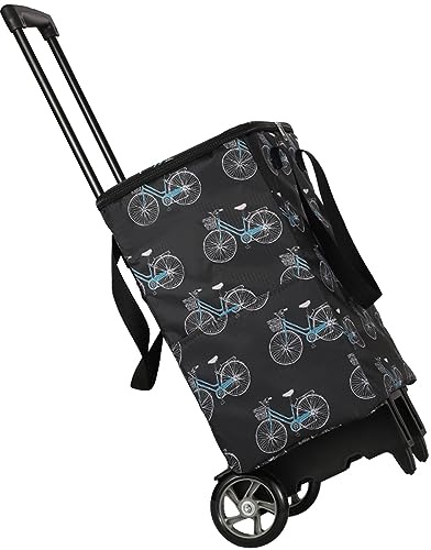 Kühltasche auf Rädern 44L - Isolierte Trolley Kühlbox für Picknick und Camping, Tragbare Kühltasche mit Rollen für Essen und Getränke, Rollende Kühlbox mit Griff