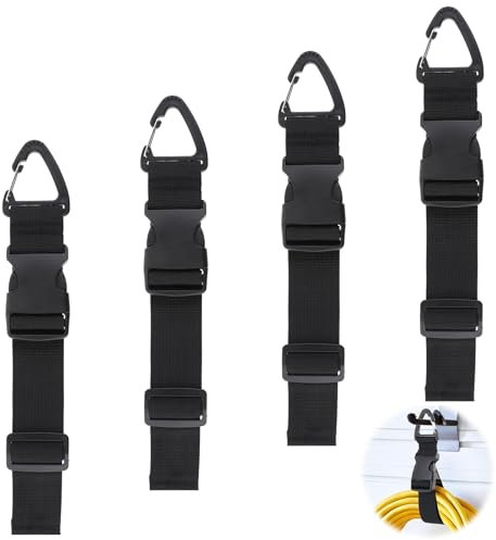 ZEYIYER 4 Pcs Extension Cord Organizers, Hook and Loop Cable Ties, Heavy Duty Storage Straps, Van Storage Extension Cord Wrap with Triangular Buckle for Wires Rope Hoses