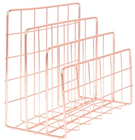 Sewroro 2stücke Desktop Mail Manager Slots Für Büro Und Zuhause Eleganter Organizer Für Briefe Und Zeitschriften Roségoldene Farbe Für Aufgeräumte Ablage