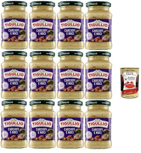 Star Tigullio Pesto Carciofi e noci Sauce artichauts et noix, sans gluten, 12 x 185 g + Italian Gourmet Polpa 400 g