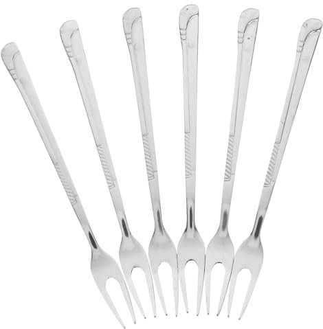 Zerodeko 6pezzi Forchette in Acciaio Per Antipasti e Dessert Piccole e Resistenti Per Uso Quotidiano e Feste Facili Da in Lavastoviglie