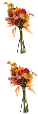 Cabilock 2 Pezzi Bouquet Autunnale Imitazione Fiore Artificiale per Decorazioni Ringraziamento per e Festivi