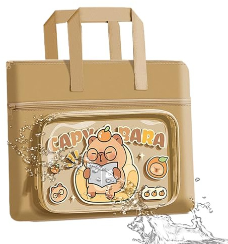 Büchertasche, Tierdokumententasche – mit Reißverschluss, wasserdicht, für Kinder, Schreibwaren-Tragetasche für Wochenende, Picknick, Reisen, Schule, Flugzeug, Kita, Urlaub, Reise, Refer