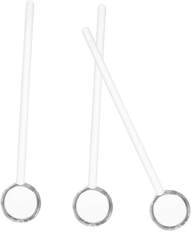 BAZEITFLOW 3 piezas Cucharas de Vidrio para Café Espresso Cucharillas Pequeñas para Diseño Único y Duradero para Uso Diario Cocina y Restaurante Reutilizable
