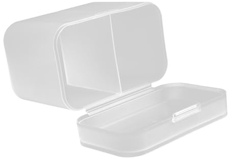 Zerodeko Caja en Forma de Cubo Tapa Transparente para Discos de Algodón Organizador de Escritorio de Plástico para Almacenamiento y Dispensador Hogar