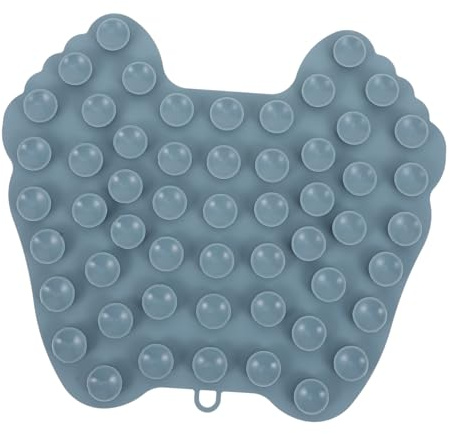 PartyKindom Tapis De Bain En Silicone Brosse à Pieds Compacte Gris Nettoyant Et Masseur Pieds Pour Salle De Bain Et Antidérapant Usage Domestique