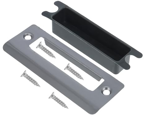 HOMSFOU Plaque Métallique De Sécurité Pour Serrure De Porte Intérieure 35-45 Mm, Rallonge De Gâche En Acier Inoxydable, Protection Et Réparation Pour Portes Bois Chambre, Lot De 6 Set De Pièces Vis