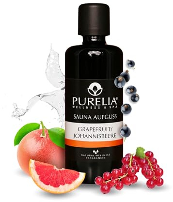 PURELIA Saunaaufguss Konzentrat Grapefruit-Johannisbeere 100 ml natürlicher Sauna-aufguss - reine ätherische Öle