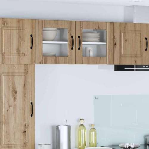 Mandloder 2er Set Küchenschrank, Artisan-Eiche Holzwerkstoff, 40x31x40 cm, langlebiges Vorratsschrank-Design, ideal für Küchenaufbewahrung, praktisches Möbelstück