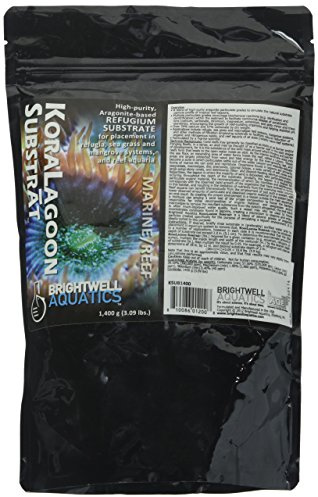 Brightwell Aquatics KoraLagoon Substrat - Aragonite-Based Refugium Substrate for Placement in Marine & Reef Aquariums, 1400g, 1.4-kg