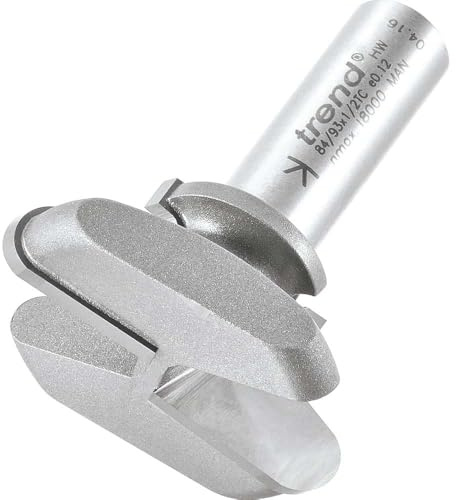 Trend Profesional Fresa para Tiradores de Cajón, Mango de 1/2 Pulgada, Diámetro de Corte de 45mm, Longitud de Corte de 17mm, metal duro (TCT), 84/93X1/2TC