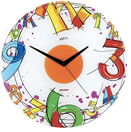 Guzzini - Home, Wall Clock Number - Multicolour, 38 x 38 x h2,5 cm - 27270052